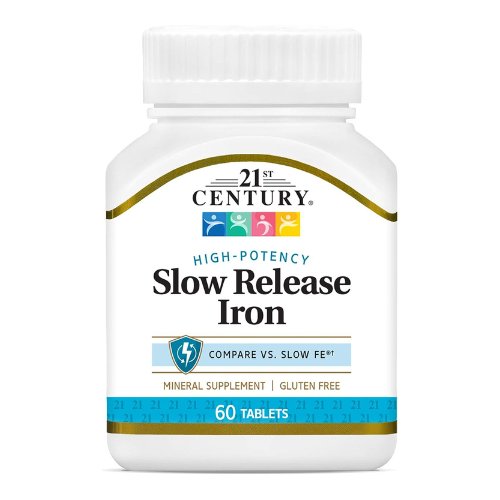 21st Century Slow Release Iron Tablets, 60 Count