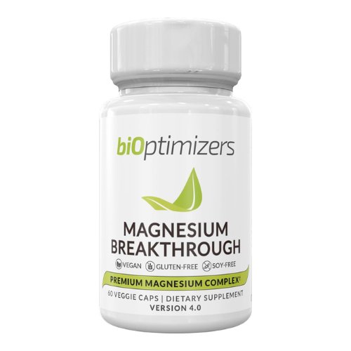 BiOptimizers Magnesium Breakthrough Supplement 4.0 - Has 7 Forms of Magnesium: Glycinate, Malate, Citrate, and More - Natural Sleep and Brain Supplement - 60 Capsules