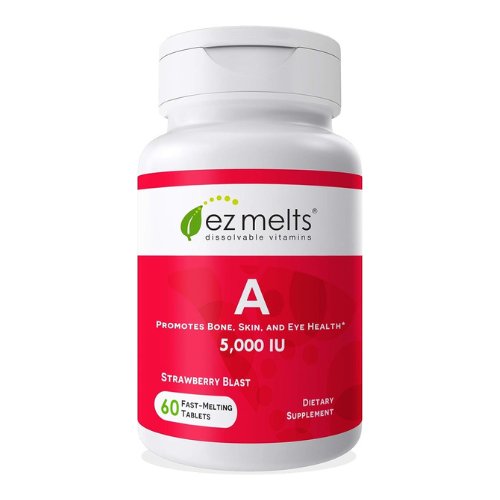 EZ Melts Dissolvable Vitamin A 5,000 IU, Sugar-Free, 2-Month Supply