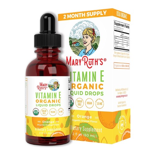 MaryRuth Organics USDA Vitamin E Liquid Drops 2 Month Supply, Bone and Joint Health, Cognitive Health for Adults and Kids, Sugar Free, Vegan, Non-GMO, Gluten Free, 2 Ounces