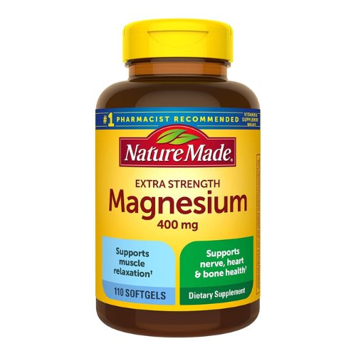 Nature Made Extra Strength Magnesium Oxide 400 mg, Dietary Supplement for Muscle Support, 110 Count