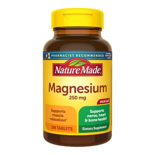 Fortify your foundation! Magnesium Oxide 250mg - 200 tablets, a 200-day supply for robust muscle, heart, bone, and nerve health