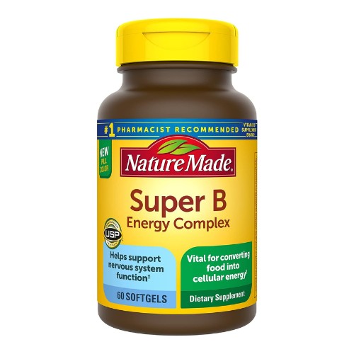 Nature Made Super B Energy Complex, Dietary Supplement for Brain Cell Function Support, 60 Softgels, 60 Day Supply