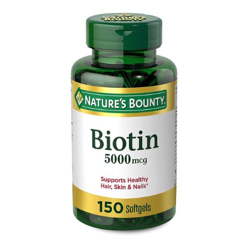 Nature's Bounty Biotin, Vitamin Supplement, Supports Metabolism for Cellular Energy and Healthy Hair, Skin, and Nails, 5000 mcg, 150 Softgels