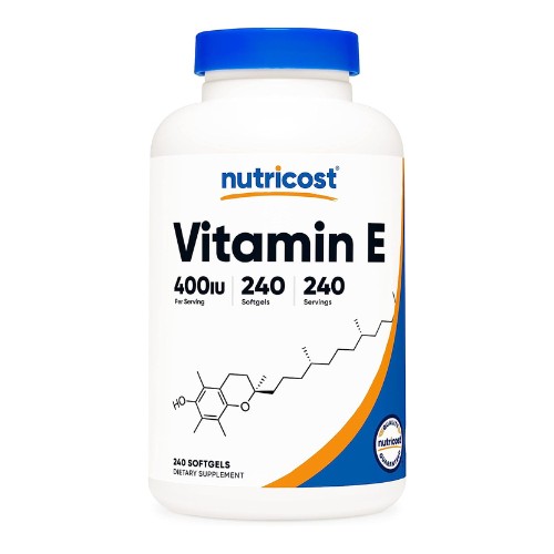 Nutricost Vitamin E 400 IU, 240 Softgel Capsules - Gluten Free, Non-GMO