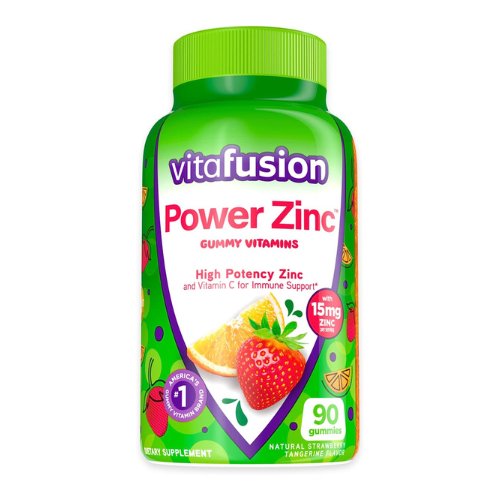 Vitafusion Power Zinc Gummy Vitamins, Strawberry Tangerine Flavored Immune Support, 90 Count