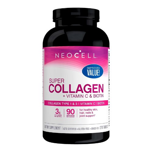 NeoCell Collagen Peptides + Vitamin C Liquid, 4g Collagen Per Serving, Gluten Free, Types 1 & 3, Promotes Healthy Skin, Hair, Nails & Joint Support, Pomegranate, Brown, 16 Fl Oz (Pack of 1)