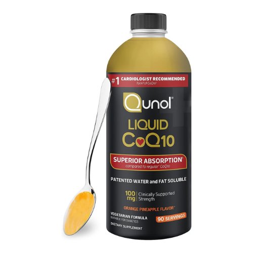 Qunol CoQ10 Liquid Supplement 100mg, Superior Absorption, Natural Form of Coenzyme Q10, Antioxidant for Heart Health, Orange Pineapple Flavored, 90 Servings, 30.4 oz Bottle