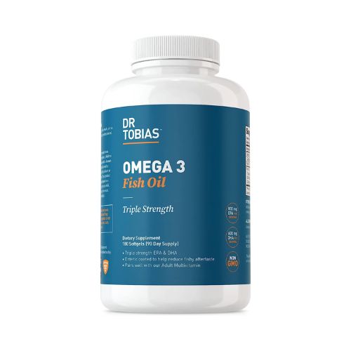 Dr. Tobias Omega-3 Fish Oil, Triple Strength, Supports Brain & Heart Health, 2000 mg per Serving, 180 Soft Gels (2 Daily)