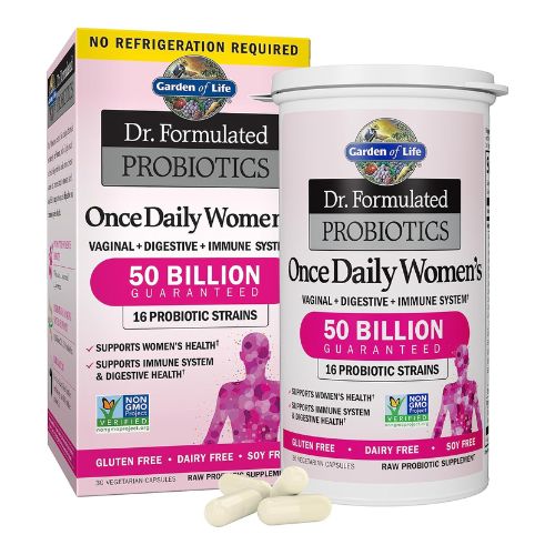 Garden of Life, Dr. Formulated Women's Probiotics Once Daily, 16 Strains, 50 Billion, 30 Capsules