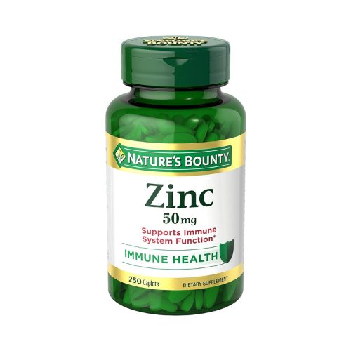 Nature's Bounty Zinc 50mg, Immune Support & Antioxidant Supplement, Promotes Skin Health 250 Caplets