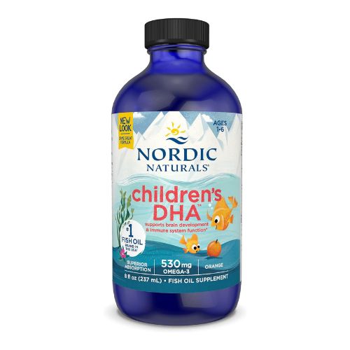 Nordic Naturals Children’s DHA, Orange - 8 oz for Kids - 530 mg Omega-3 with EPA & DHA - Brain Development & Function - Non-GMO - 96 Servings