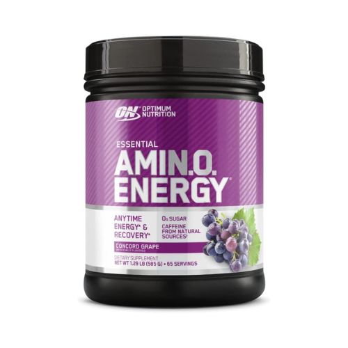 Optimum Nutrition Amino Energy - Pre Workout with Green Tea, BCAA, Amino Acids, Keto Friendly, Green Coffee Extract, Energy Powder - Concord Grape, 65 Servings