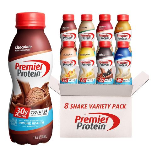 Premier Protein Shake 30g Protein 1g Sugar 24 Vitamins Minerals Nutrients to Support Immune Health For keto diet , Chocolate, 11.5 Fl Oz (Pack of 12), Liquid,Powder, Bottle