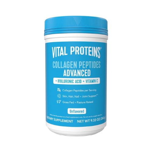 Vital Proteins Collagen Powder Supplement Hydrolyzed Peptides with Hyaluronic Acid and Vitamin C - Non-GMO, Dairy & Gluten Free Unflavored, 9.33oz