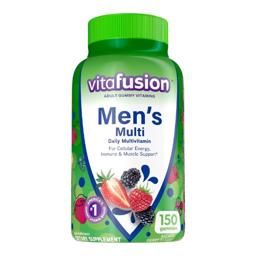 vitafusion Adult Gummy Vitamins for Men, Berry Flavored Daily Multivitamins for Men With Vitamins A, C, D, E, B6 and B12, America’s Number 1 Gummy Vitamin Brand