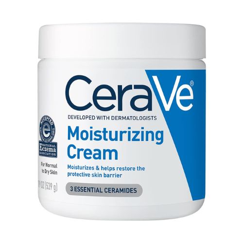 CeraVe Moisturizing Cream, Body and Face Moisturizer for Dry Skin, Body Cream with Hyaluronic Acid and Ceramides, Daily Moisturizer, Oil-Free, Fragrance Free, Non-Comedogenic, 19 Ounce