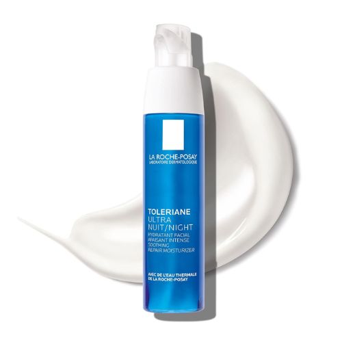 La Roche-Posay Toleriane Dermallergo Night Cream for Face Intense Soothing Moisturizer with Vitamin E, Allergy Tested, for Sensitive Skin, Formerly Toleriane Ultra Night