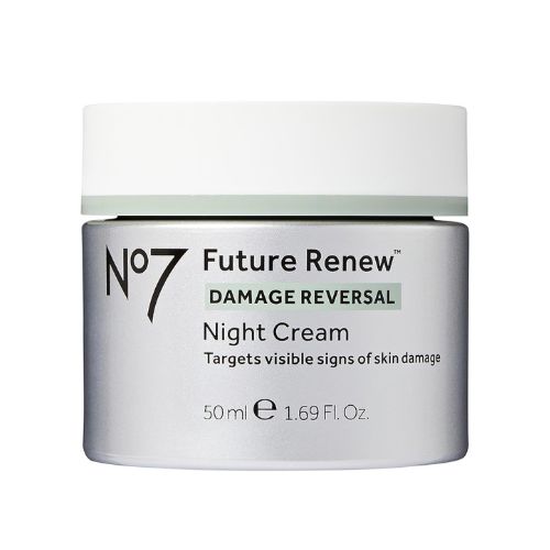 No7 Future Renew Damage Reversal Night Cream - Nightly Face Moisturizer with Hyaluronic Acid for Damaged and Aging Skin - Dermatologist-Approved Facial Skin Care Products for Sensitive Skin (50ml)