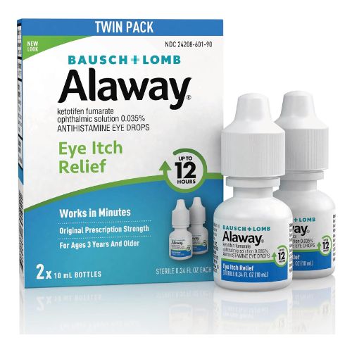 Alaway Antihistamine Eye Drops, Allergy Relief from Itchy Eyes, Works in Minutes, Provides Relief for up to 12 Hours, Clinically Tested Prescription Strength Formula, 0.34 Fl Oz (Pack of 2)