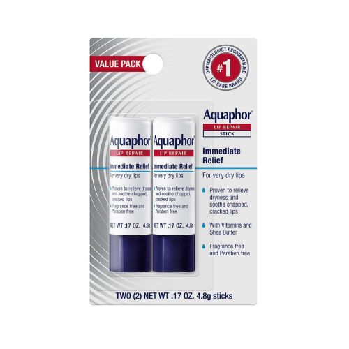 Aquaphor Lip Repair Stick, Lip Protectant, Moisturizing Lip Balm Multipack, 2 Count (Pack of 1)