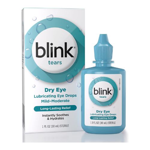 Blink Tears Lubricating Eye Drops, 1 fl oz (30 mL) Eye Care for Mild to Moderate Dry Eyes, Hyaluronate for Boosting Hydration, Moisturizing & Soothing Eye Drops for Dry Eyes