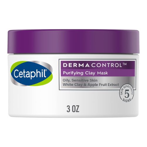 Cetaphil Clay Mask Pro, Dermacontrol Purifying Clay Face Mask with Bentonite Clay for Blackheads and Pores, Designed for Oily, Sensitive Skin, 3 Oz