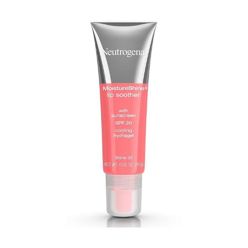 Neutrogena MoistureShine Lip Soother Gloss with SPF 20 Sun Protection, High Gloss Tinted Lip Moisturizer with Hydrating Glycerin and Soothing Cucumber for Dry Lips, Shine 30,.35 oz