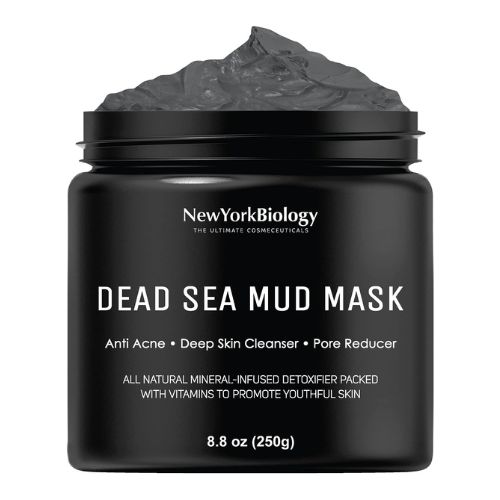 New York Biology Dead Sea Mud Mask for Face and Body - Spa Quality Pore Reducer for Acne, Blackheads and Oily Skin, Natural Skincare for Women, Men - Tightens Skin for A Healthier Complexion - 8.8 oz