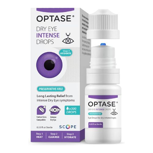 Optase Dry Eye Intense Drops - Preservative Free for Long Lasting Relief Artificial Tears To Relieve Severe Symptoms Multidose Bottle Step 3 Hydrate