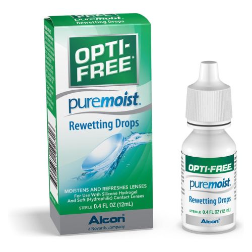 Opti-Free Puremoist Rewetting Drops, 12-mL