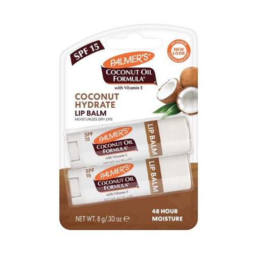 Palmer's Coconut Oil Formula Lip Balm Duo, All-Day Moisturization, Valentine's Day Gifts for Her, Hydrates Dry, Cracked Lips (Pack of 2)