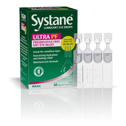 Systane Ultra Lubricant Eye Drops, 60 Count (Pack of 1), (Packaging may vary)