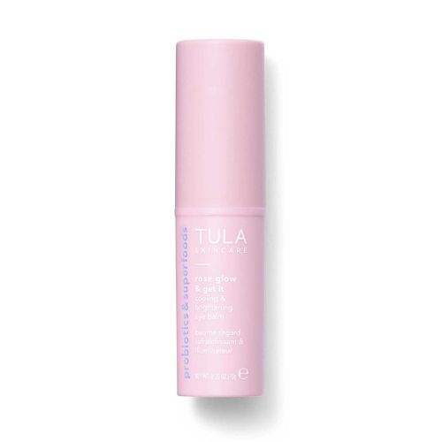 TULA Skin Care Eye Balm Rose Glow - Dark Circle Treatment, Instantly Hydrate and Brighten Undereye Area, Portable and Perfect to Use On-the-go, 0.35 oz.