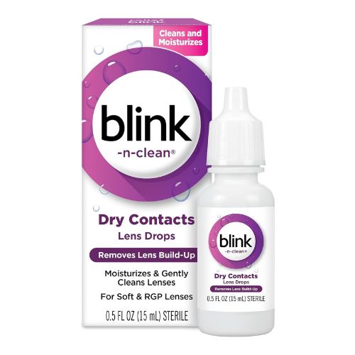 blink-n-clean Lens Drops for Soft & RGP Lenses, 0.5 Fluid Ounces (Pack of 1)