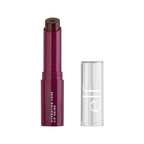 e.l.f. Hydrating Core Lip Shine, Conditioning & Nourishing Lip Balm, Sheer Color Tinted Lip Moisturizer, Ecstatic, 0.09 Oz