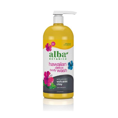 Alba Botanica Hawaiian Detox Body Wash, Anti-Pollution Volcanic Clay, 32 Fl Oz (Pack of 1)