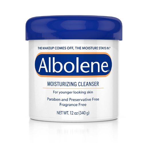 Albolene Face Moisturizer and Makeup Remover, Facial Cleanser and Cleansing Balm, Beta Carotene Fragrance Free Cream, 12 oz