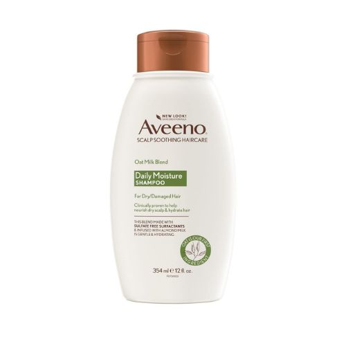 Aveeno Oat Milk Blend Moisturizing Shampoo, Ultra-Hydrating, for Dry, Damaged Hair, 12 fl oz