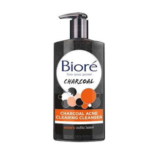 Bioré Charcoal Acne Cleanser, Salicylic Acid Treatment, Helps Prevent Breakouts, Oil Absorption and Control for Acne Prone, Oily Skin, 6.77 Ounce