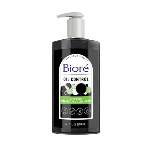 Bioré Deep Pore Charcoal Face Wash, Facial Cleanser for Dirt and Makeup Removal From Oily Skin, 6.77 Ounce