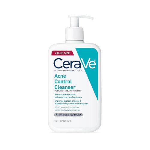 CeraVe Acne Treatment Face Wash, 2% Salicylic Acid Cleanser with Purifying Clay for Oily Skin, Blackhead Remover and Clogged Pore, Fragrance Free, 16 Ounce