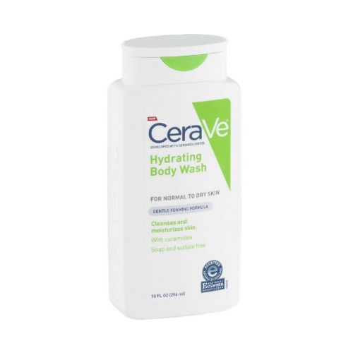 CeraVe Body Wash for Dry Skin, Moisturizing Body Wash with Hyaluronic Acid and Ceramides, Paraben, Sulfate & Fragrance Free, 10 Ounce