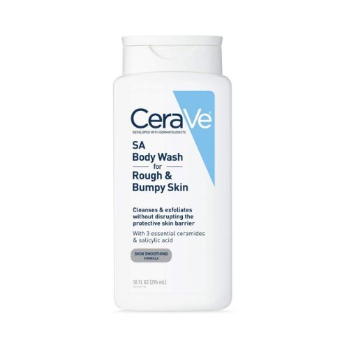 CeraVe Body Wash with Salicylic Acid, Fragrance Free Body Wash to Exfoliate Rough and Bumpy Skin, Allergy Tested, 10 Ounce