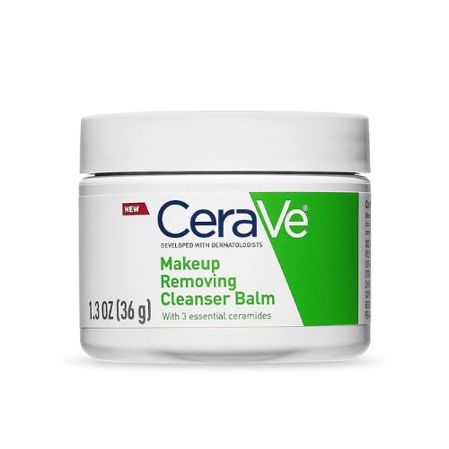 CeraVe Cleansing Balm for Sensitive Skin, Hydrating Makeup Remover with Ceramides and Plant-based Jojoba Oil for Face, Non-Comedogenic Fragrance Free Non-Greasy, 1.3 Ounces