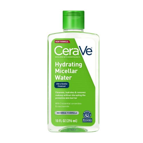 CeraVe Micellar Water, New & Improved Formula, Hydrating Facial Cleanser & Eye Makeup Remover, Fragrance Free & Non-Irritating, 10 Fl. Oz