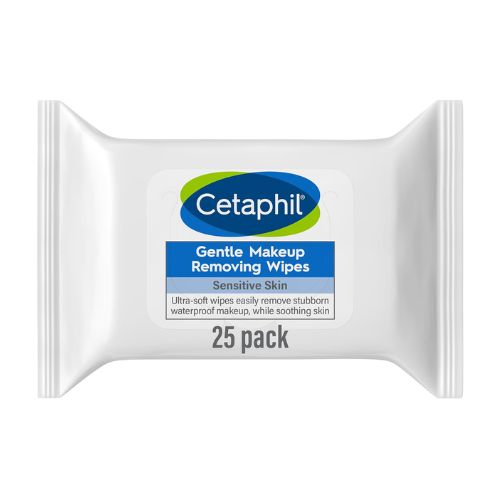 Cetaphil Gentle Makeup Removing Face Wipes, Daily Cleansing Facial Towelettes Gently Remove Makeup, Fragrance and Alcohol Free, 25 Count