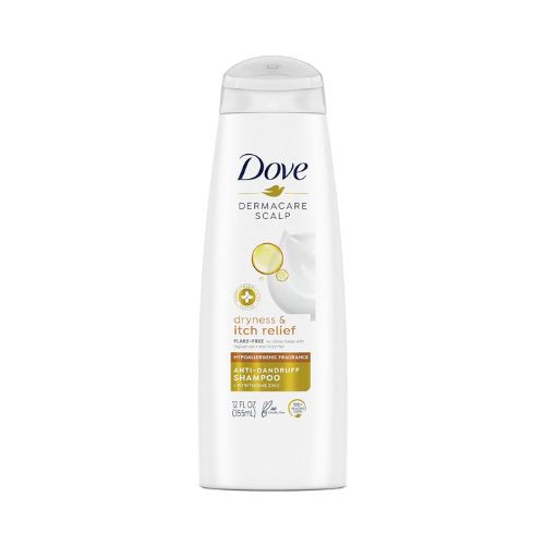 Dove DermaCare Anti Dandruff Shampoo, 12 oz, for Dry, Itchy Scalp, with Pyrithione Zinc