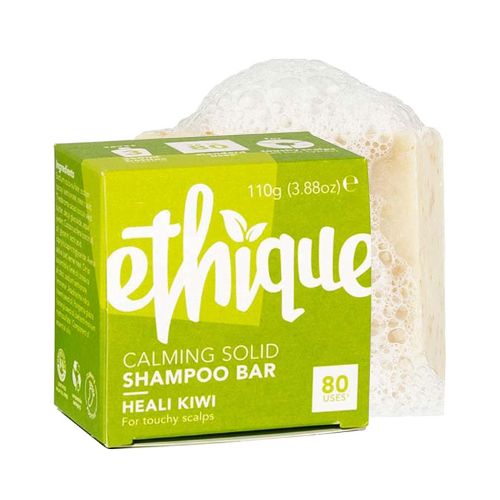 Ethique Calming Solid Shampoo Bar for Dry, Itchy, Flaky, and Oily Scalps and Hair - Heali Kiwi - Vegan, Eco-Friendly, Plastic-Free, Cruelty-Free, 3.88 oz (Pack of 1)