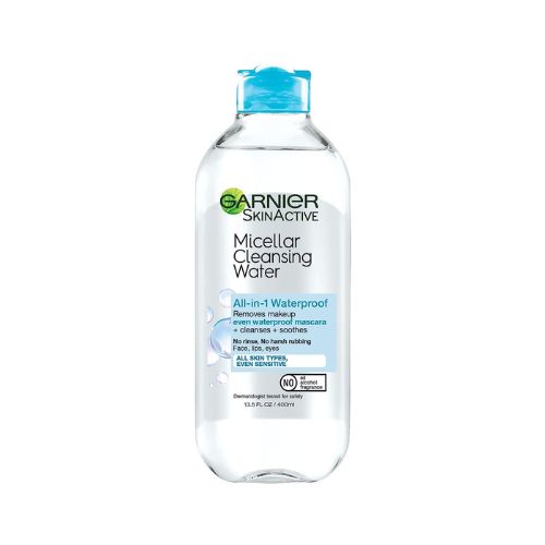 Garnier SkinActive Micellar Water For Waterproof Makeup, Facial Cleanser & Makeup Remover, 13.5 Fl Oz (400mL), 1 Count